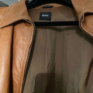Hugo Boss Camel Leather Jacket